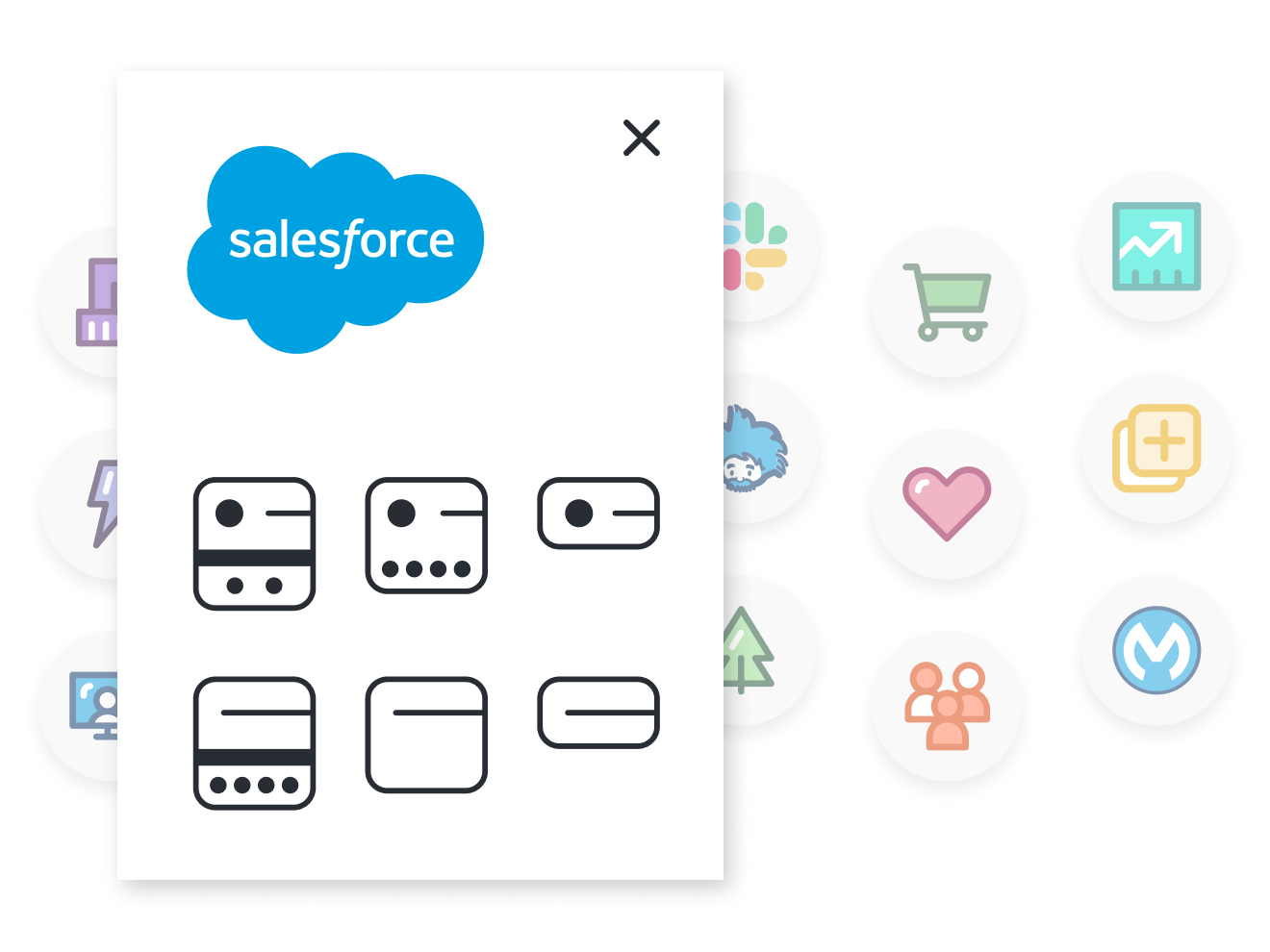 Visualize Salesforce architectures with custom, exclusive shapes