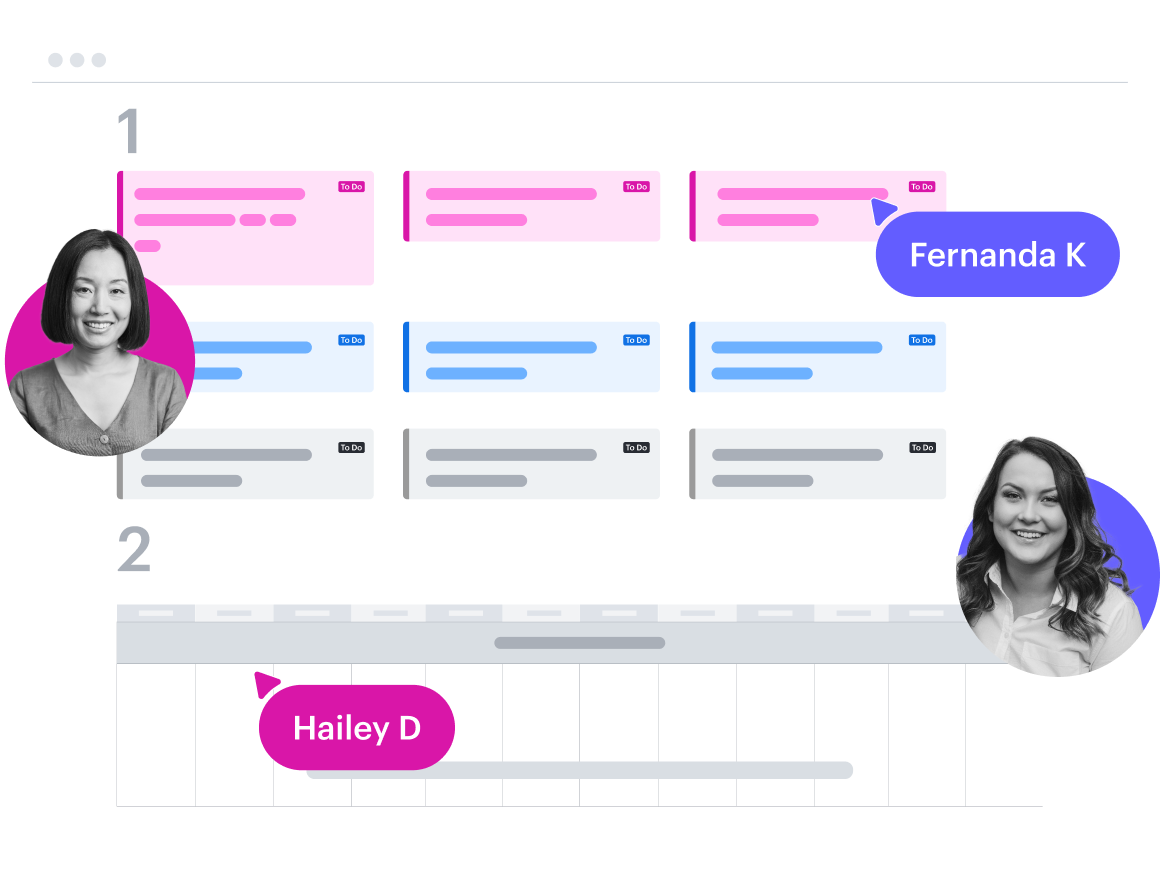Ein konzeptionelles Bild einer Produkt-Roadmap in Lucidspark