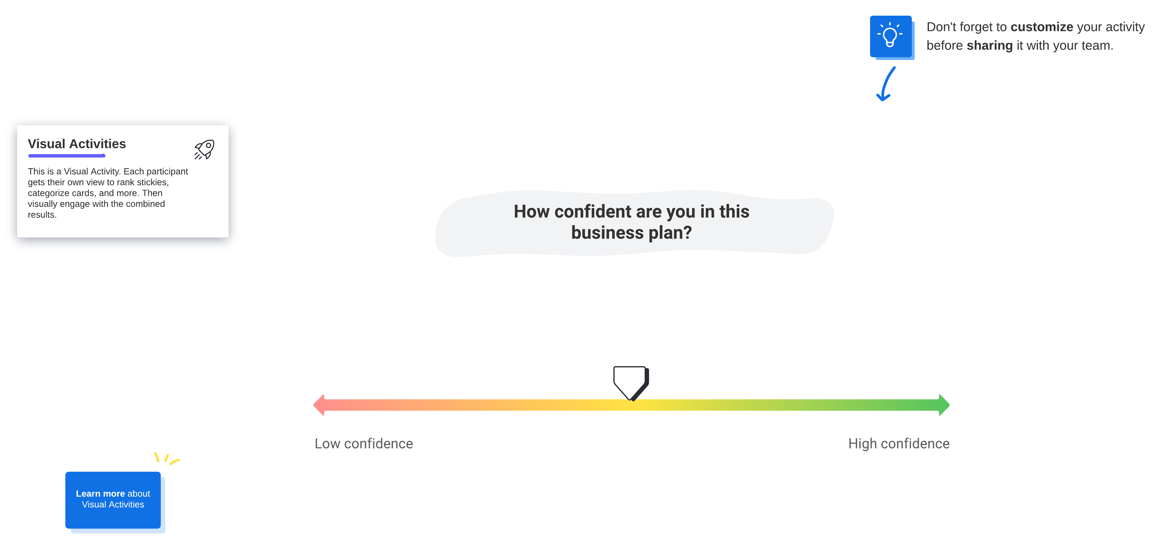 Use this template in Lucid to understand your teammates’ confidence in an upcoming initiative.